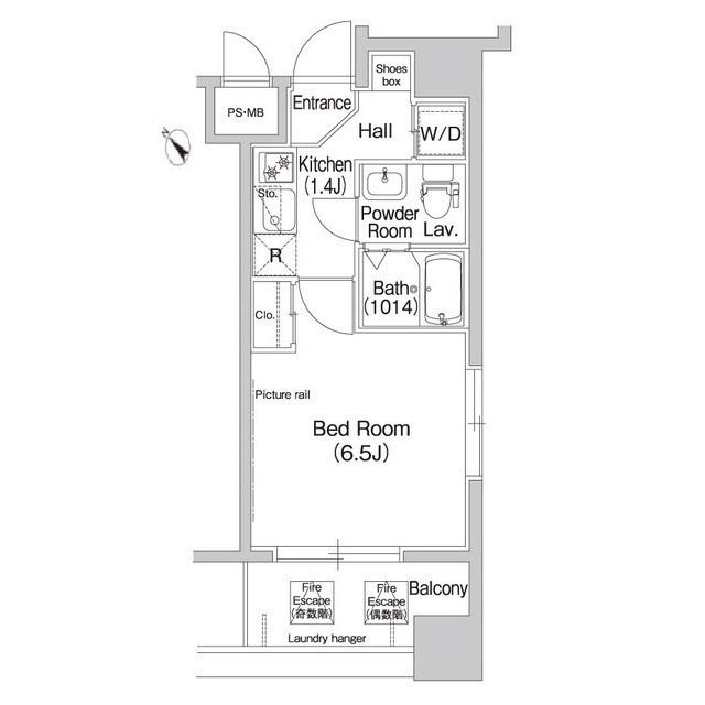 コンフォリア行徳(1K/11階)の間取り写真
