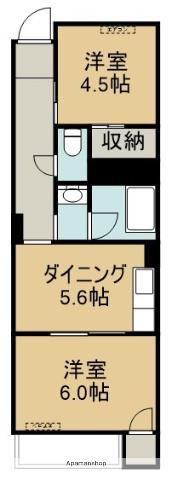 ハイツ協和(2DK/5階)の間取り写真