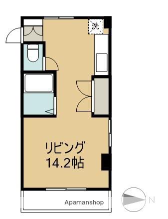 ハイツヨシカワ(ワンルーム/2階)の間取り写真