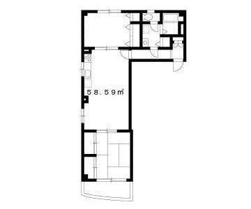 西松ビル(2LDK/3階)の間取り写真