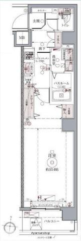 クレヴィスタ豊洲ベイサイドⅡ(1K/3階)の間取り写真