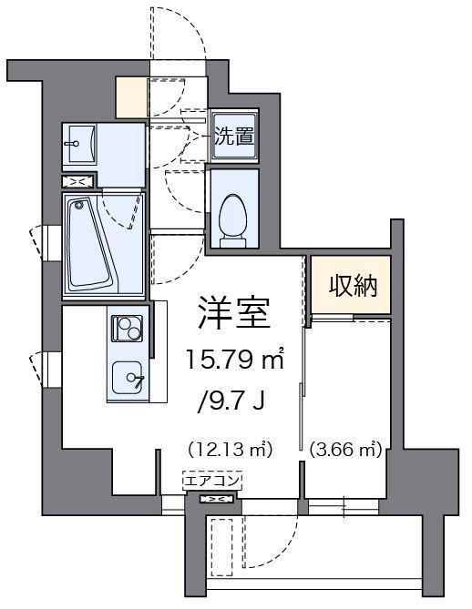 LOVIE麻布十番(ワンルーム/6階)の間取り写真