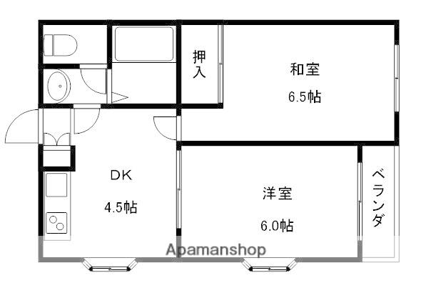 深川アネックス(2DK/4階)の間取り写真