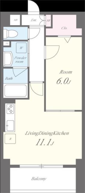 東京地下鉄千代田線 千駄木駅 徒歩4分 11階建 築13年(1LDK/9階)の間取り写真