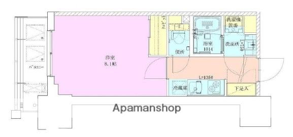 門前仲町レジデンス九番館(1K/11階)の間取り写真