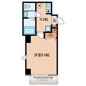 ESPOIR(1K/4階)の間取り写真