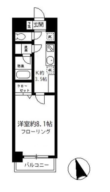 NSTBUILDINGII(1K/3階)の間取り写真
