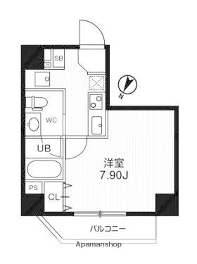 ブランセ森下(1K/7階)の間取り写真