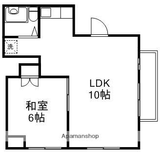 石田コーポ(1LDK/3階)の間取り写真