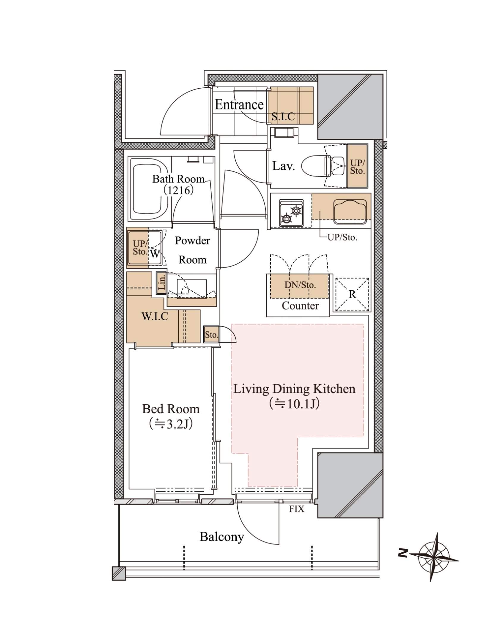ブランシエスタ白山(1LDK/11階)の間取り写真