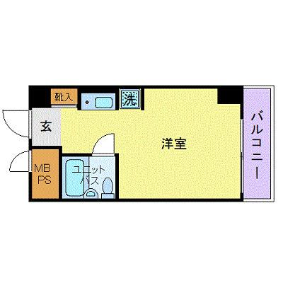 セントヒルズ目白台(ワンルーム/4階)の間取り写真