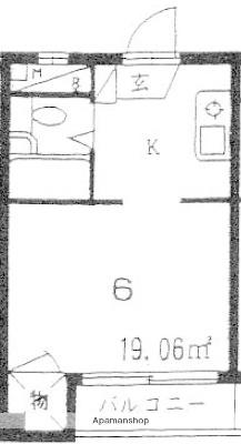 メゾニティ・スギ(1K/3階)の間取り写真