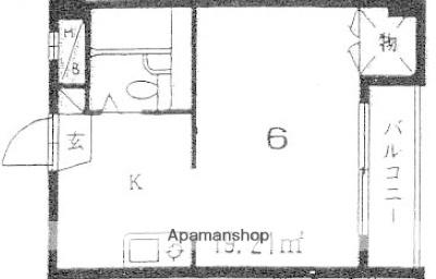 メゾニティ・スギ(1K/3階)の間取り写真