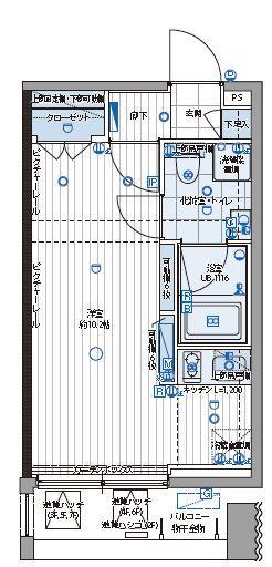 パティーナ三田台(ワンルーム/6階)の間取り写真
