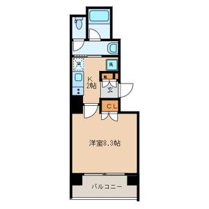 フィヤージュ南桜公園(1K/4階)の間取り写真