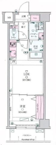 リヴシティ向島弐番館(1LDK/6階)の間取り写真