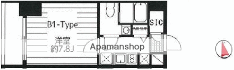 ドゥーエ西大島Ⅲ(1K/11階)の間取り写真