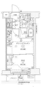 クレイシア森下ステーションサイト(1DK/1階)の間取り写真