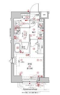 クレイシア森下ステーションサイト(1K/1階)の間取り写真