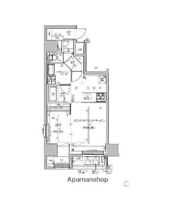 RELUXIA CITY 両国(1LDK/4階)の間取り写真