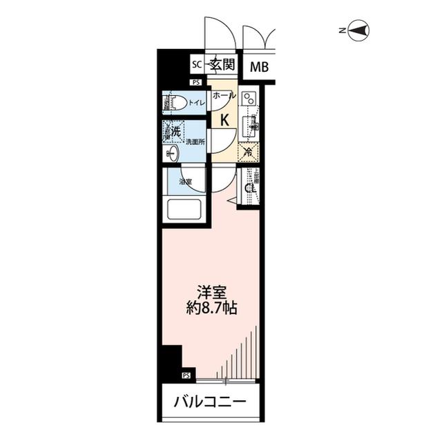 プレール・ドゥーク文京湯島 8階階 間取り