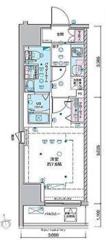 GENOVIA南砂町SKYGARDEN(1K/10階)の間取り写真