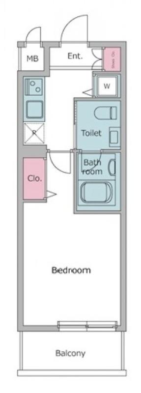 レジディア虎ノ門(1K/4階)の間取り写真