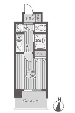 レジディア両国 2階階 間取り