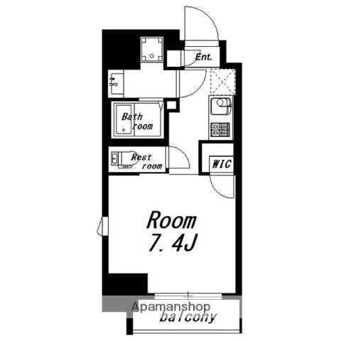 アーバンパーク住吉Ⅱ(1K/4階)の間取り写真