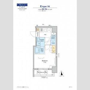プラウドフラット浅草ディアージュ(1K/2階)の間取り写真