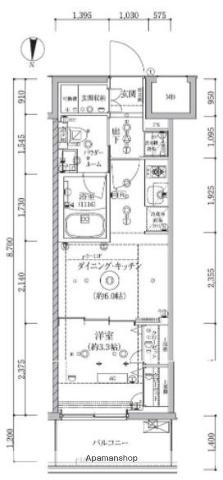アルテシモ クレルトルテ(1DK/4階)の間取り写真
