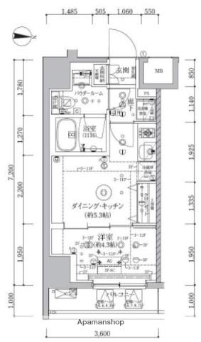 アルテシモ クレルトルテ(1DK/7階)の間取り写真