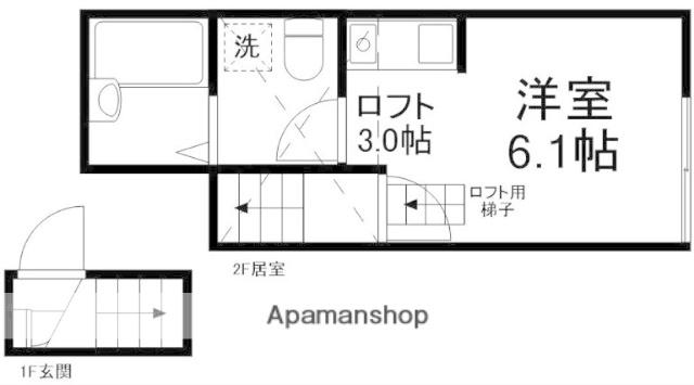 ARTZ白金台(ワンルーム/2階)の間取り写真