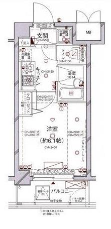 パレステュディオ赤坂弐番館 2階階 間取り
