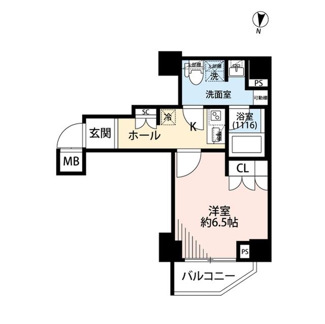 プレール・ドゥーク本所吾妻橋Ⅵ(1K/5階)の間取り写真
