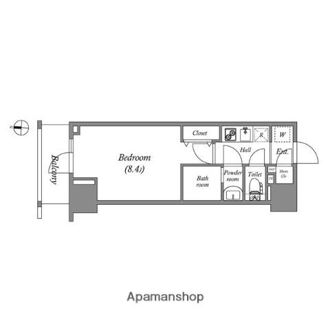 GRAN PASEO 両国(1K/9階)の間取り写真