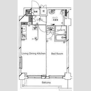 ルーブル日本橋(1LDK/11階)の間取り写真