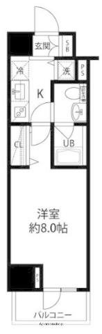 ルクレ日本橋馬喰町(1K/5階)の間取り写真
