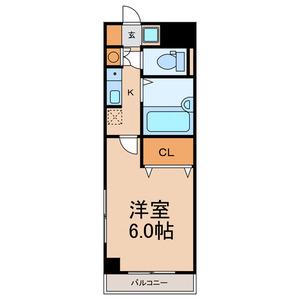 ヤサカハイムⅢ(1K/4階)の間取り写真