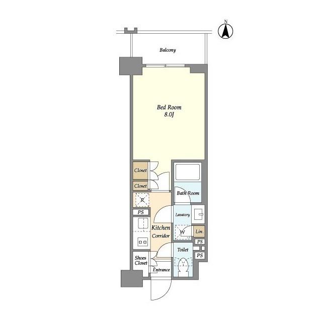 ラティエラ両国(1K/5階)の間取り写真
