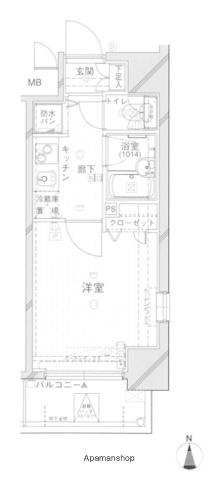 スパシエアランシア亀戸(1K/10階)の間取り写真