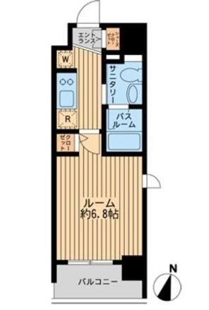 ダフィット門前仲町(1K/8階)の間取り写真