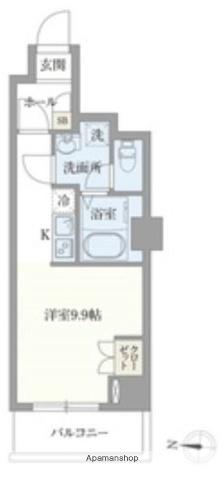 オープンブルーム押上(ワンルーム/4階)の間取り写真