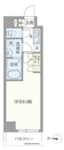 オープンブルーム押上(1K/3階)の間取り写真