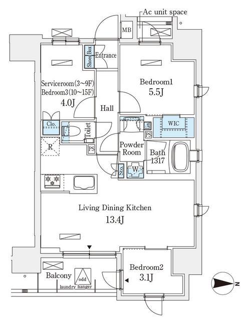 アヴァンカーサ町屋(2SLDK/3階)の間取り写真