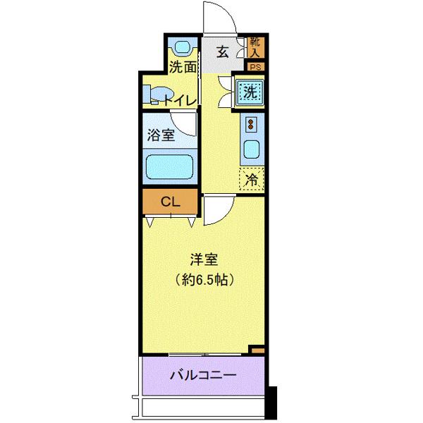 プレール・ドゥーク東京イースト Ⅳ RIVER SIDE(1K/5階)の間取り写真