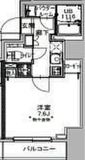 S-RESIDENCE八丁堀UNA(1K/6階)の間取り写真