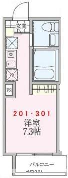 GLANZCUBE大島(ワンルーム/2階)の間取り写真