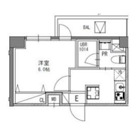 S-RESIDENCE行徳(1K/3階)の間取り写真
