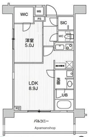 ステージグランデ錦糸町2(1LDK/11階)の間取り写真